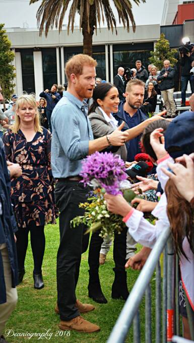 ROYAL VISIT: The Duke and Duchess of Sussex arriving at Victoria Park in Dubbo during their recent visit to the city. Photo: CHRISTINE DEAN SMITH 101718royal2