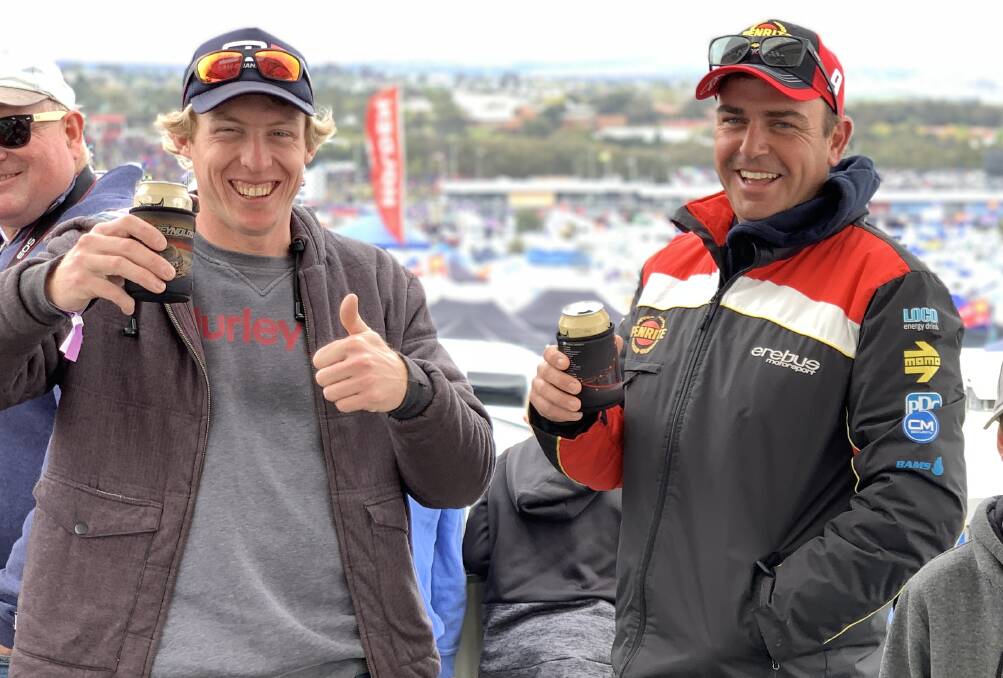 DEDICATED: Daniel Wicks and Matt Drane at the Bathurst 1000 race in 2019. Photo: NADINE MORTON 101219nmfaces21