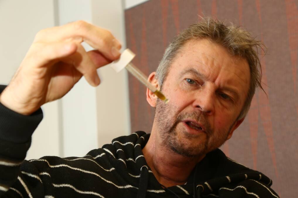 DETERMINED: Cancer sufferer Toney Fitzgerald says he has been left with no other options than to illegally source medicinal cannabis oil. Photo: PHIL BLATCH 070317pbcan1
