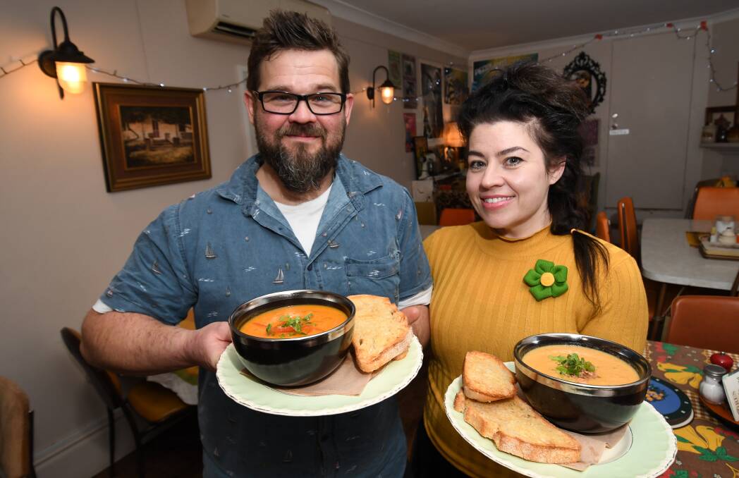 HEARTY: Mad Season Cafe owners Ryan Valentine Smith and Queenie Green say winter is a busy time for business. Photo: CHRIS SEABROOK 060418csoup1