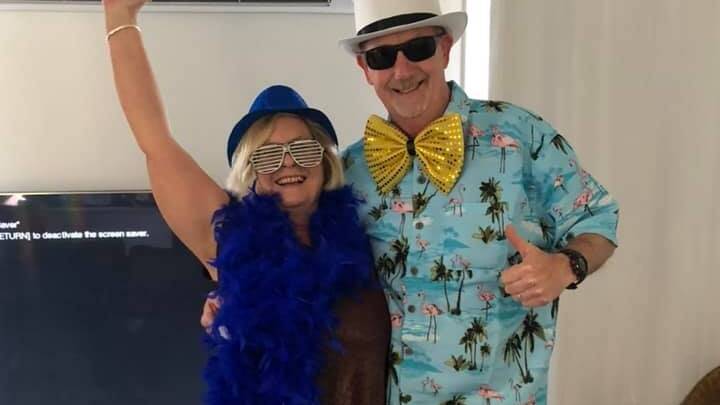 FLASHBACK: Tracey and Glenn Phillips just before the Elton John concert in Bathurst on January 22. Photo: SUPPLIED