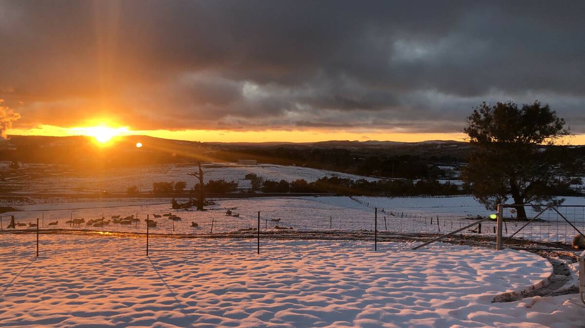 WINTER WEATHER: Oberon was one of the places in the region to receive snowfall during August. Photo: SAM BATTLE