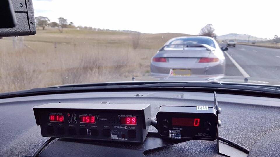 TOO FAST: This provisional driver was caught allegedly travelling at 153km/h. Photo: NSW POLICE