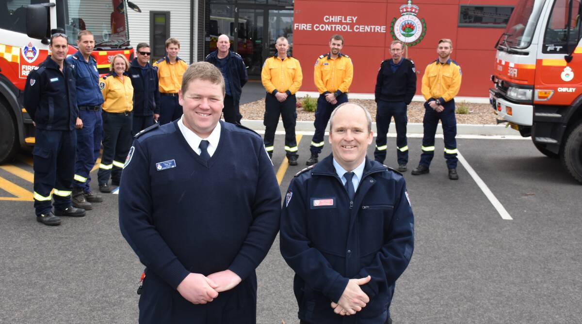 READY: NSW RFS Superintendent Greg Sim and Fire and Rescue NSW Superintendent Brett Jackson say firefighters are ready. Photo: NADINE MORTON 083118bushfire1