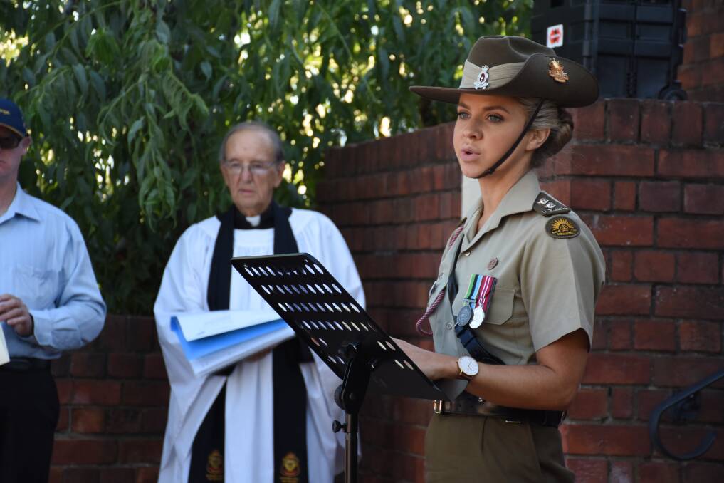 Lieutenant Jenna Brown representing the Royal Australian Army Nursing Corps. Photo: NADINE MORTON 030918nmnurses8