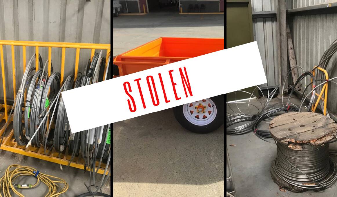STOLEN: Equipment worth more than $40,000 that was stolen from a Blayney business. Photo: NSW POLICE