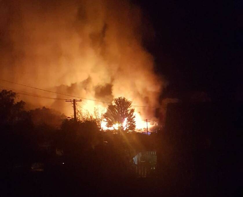 Fire at Glenray Industries. Photo: SUPPLIED 050518glenray1