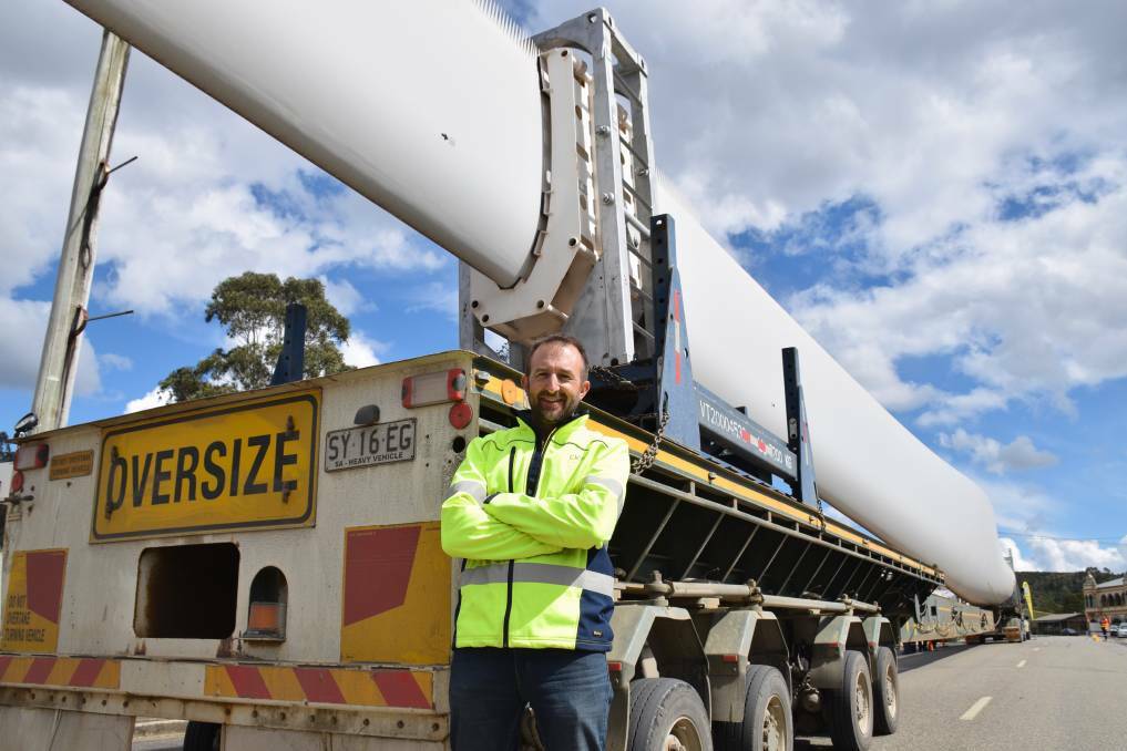 READY TO RUN: Granville Harbour Wind Farm project director Lyndon Frearson said the project had created 200 jobs and millions of dollars of economic activity. Pictures: Lachlan Bennett