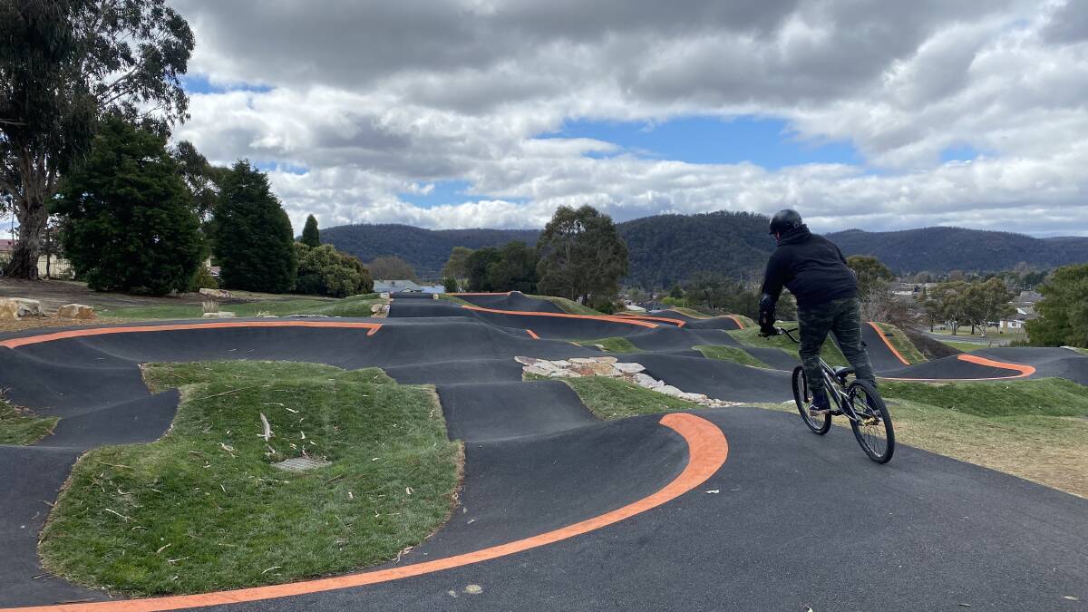 PUMP TRACK: The new pump track at Endeavour Park is being enjoyed by many bike enthusiasts. Photo: ALANNA TOMAZIN