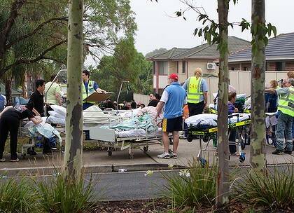 Outside the Quakers Hill nursing home on the morning of November 18.