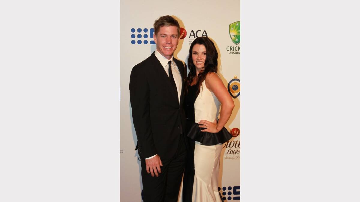  Xavier Doherty and Emma Doherty  arrive at the 2014 Allan Border Medal on Monday night. Picture: Ben Rushton 