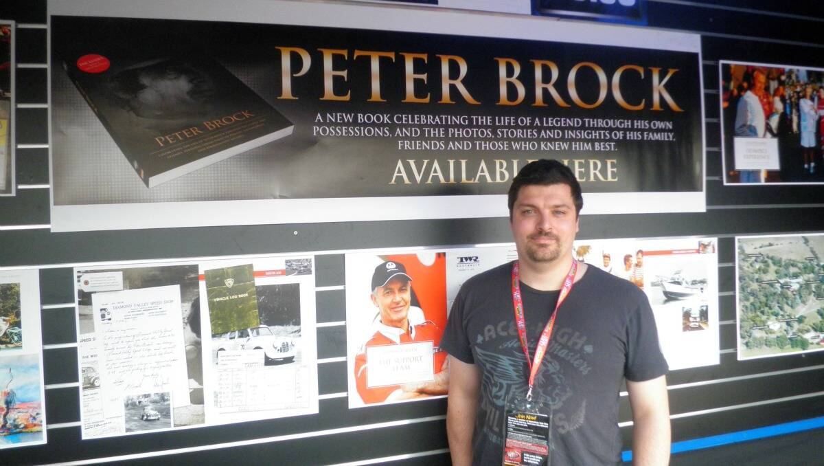 BUSY WEEKEND: Robert Brock, son of motor racing legend Peter Brock, is selling a book celebrating the life of his father through insights from his family and friends.