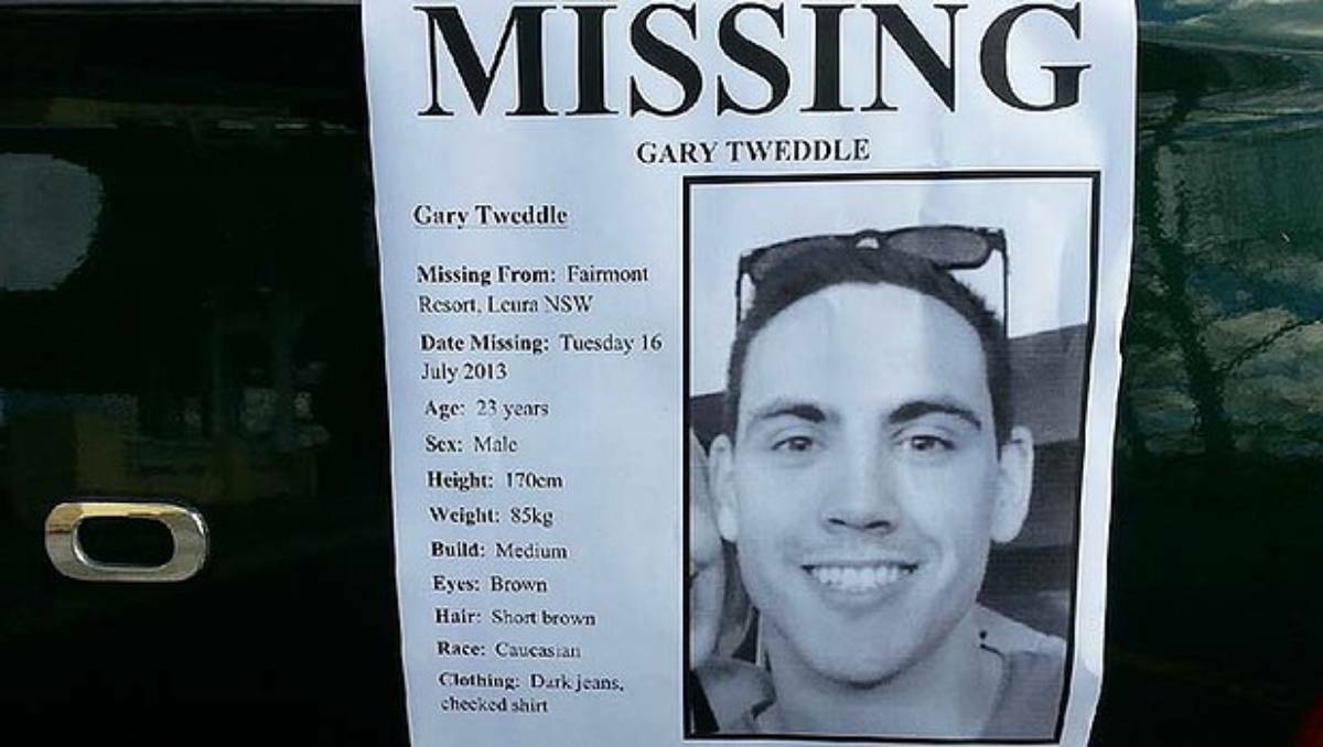LITHGOW: Searchers have been unable to find Gary Tweddle, a 23-year-old computer salesman who has been missing in bushland for a week