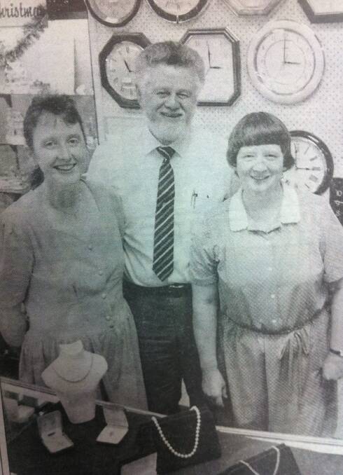 From the Western Advocate, December 1995. Ian and Pauline Hughes, pictured with their daughter, Kerry White, retire from EJ Hughes and Sons.