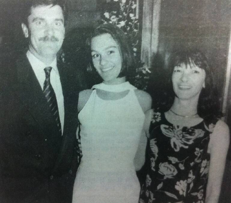 From the Western Advocate, December 1995. David and Gina White with Aimee White.