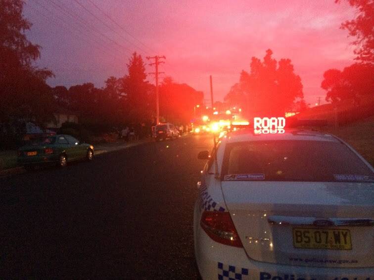 Emergency services were called to the scene of the fire about 8pm. Photo: Alice Coomans