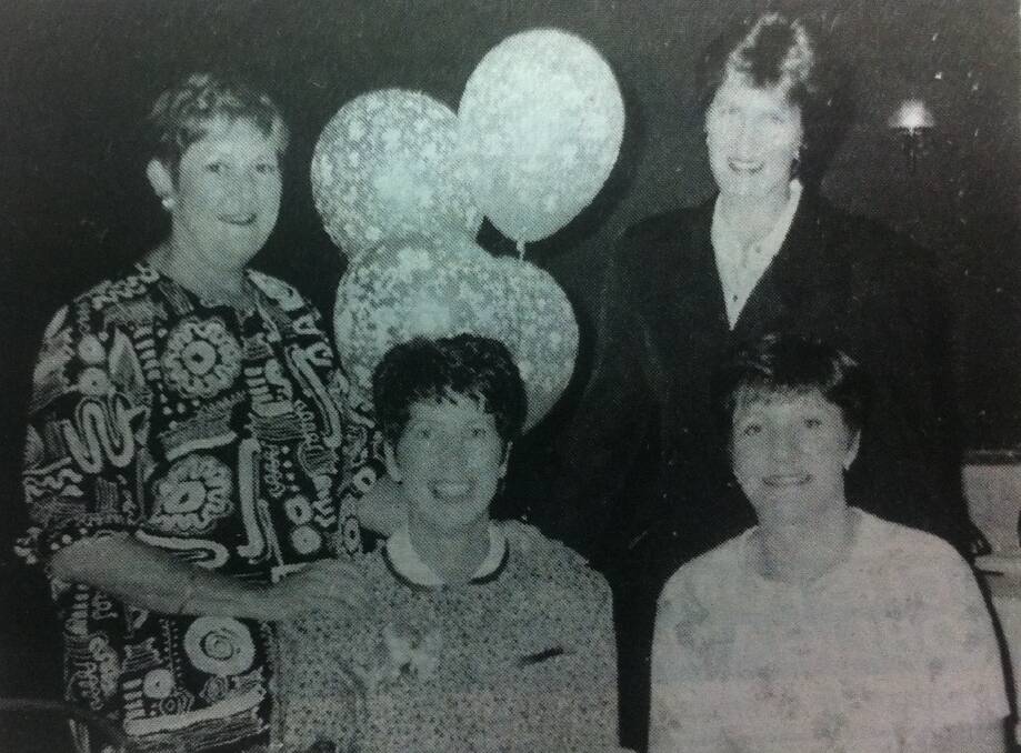 From the Western Advocate, December 1995. Jane Foster (seated left) with Mary Fish, Michele Booth and Robyn Butler.