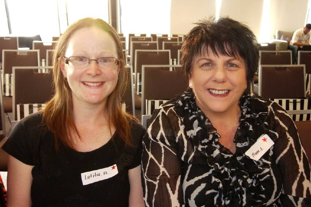 SNAPPED: Letitia Ackery and Maree Earle.
