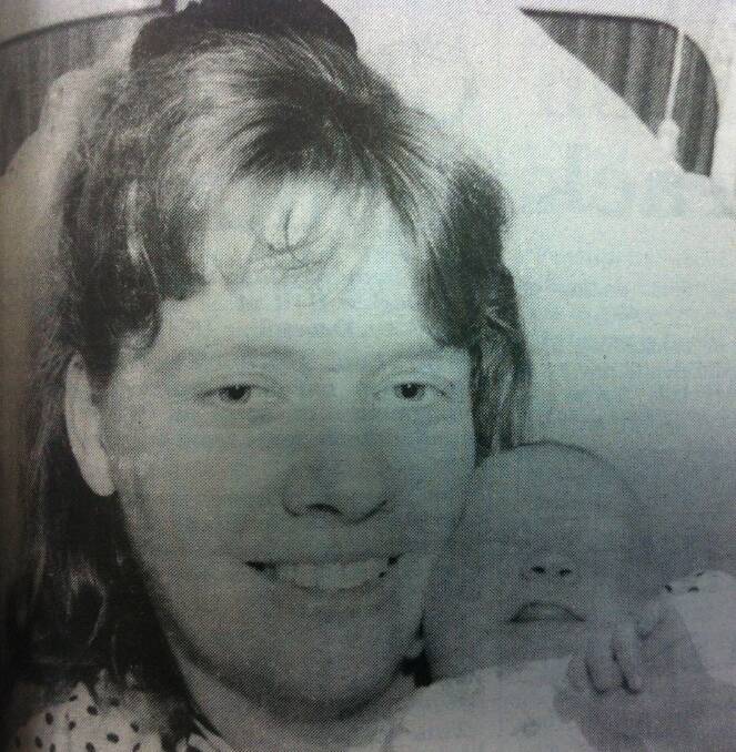 From the Western Advocate, December 1995. Jamie Paul Murphy with his mum, Andrea.