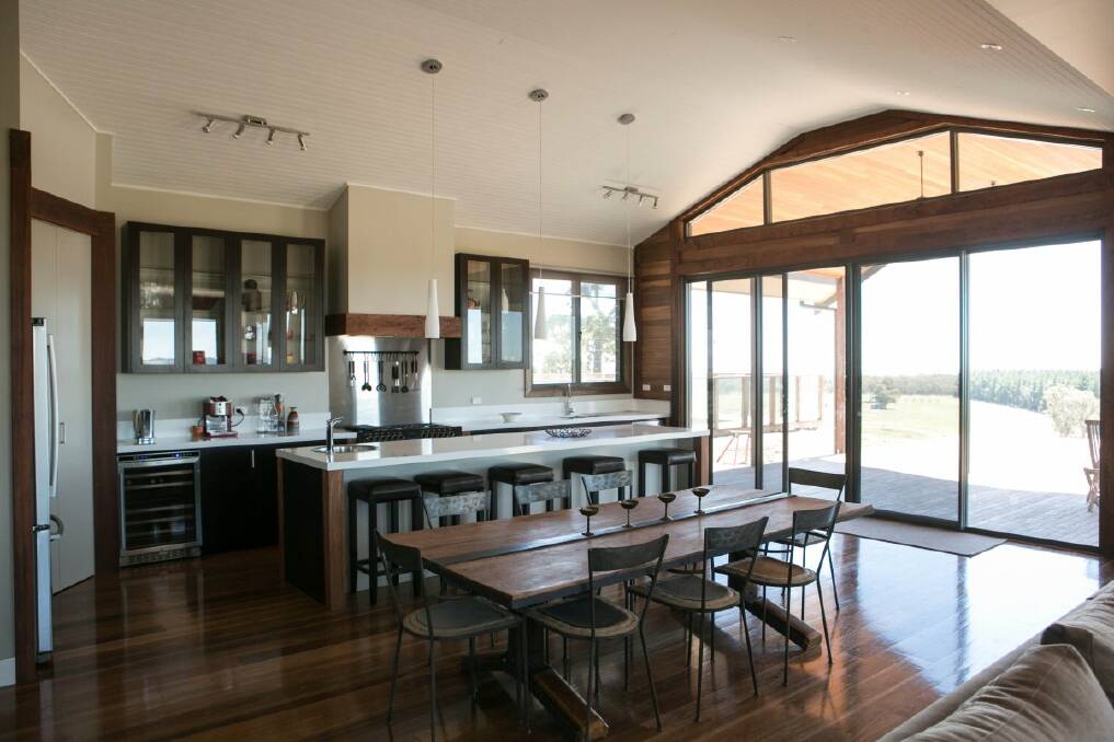 ONE OF A KIND: The home, which will be featured on Grand Designs Australia tomorrow night, makes use of timber and stone gathered from the Ilford property on which it was built. Photos: Jennifer Stocks