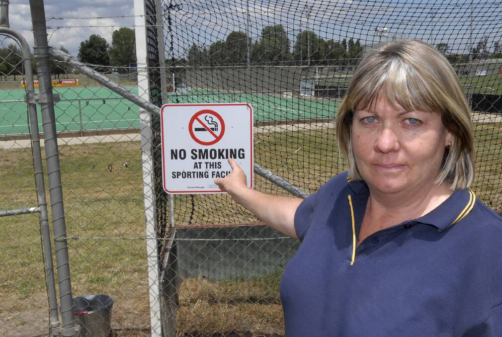 NO BUTTS ABOUT IT: Bathurst Hockey president Libby Milligan says despite bans to be introduced today, Bathurst’s Cooke Hockey Complex has been smoke free for the past 12 months. Photo: CHRIS SEABROOK	 121712cnosmoking