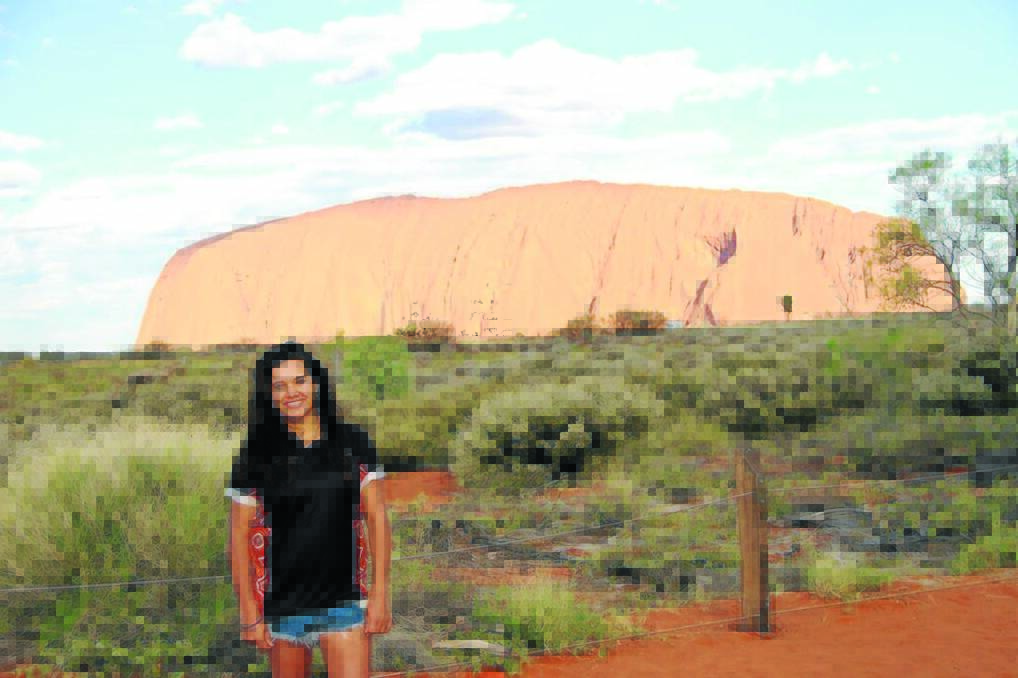 THE RIGHT STUFF: Bathurst’s Jacqueline Gibbs visited Central Australia this year as part of her training to be become a young indigenous leader.
