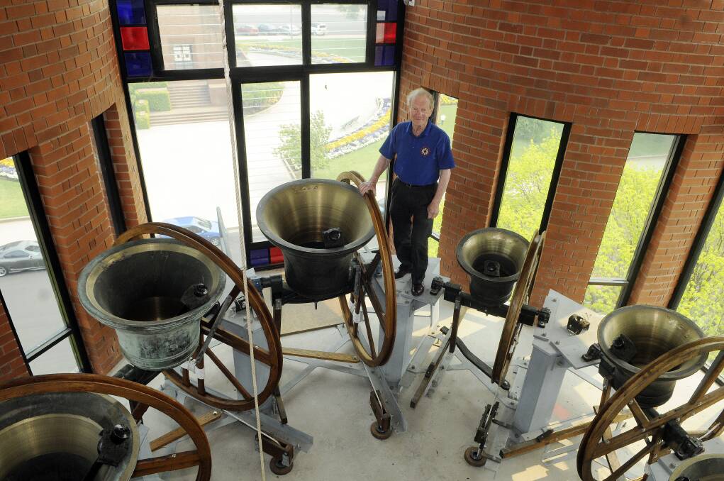 LET THE BELLS RING OUT: Captain of the Tower Chris Bacon is looking forward to the fourth anniversary of Bathurst’s bell tower at All Saints’ Cathedral.  Photo: PHILL MURRAY 	101813pbells1