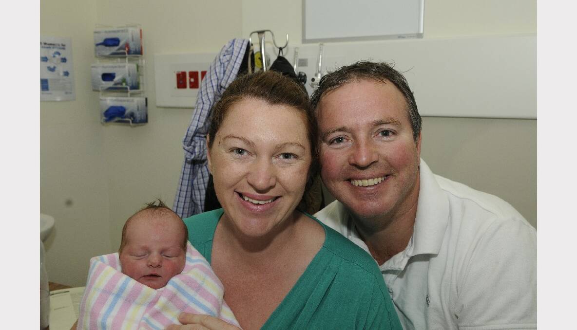 John William were the names chosen for the newborn son of Kelly and Rob Bradley. John was born on May 16 and is a little brother for Lachlan. Photo: PHILL MURRAY 051713pbab2