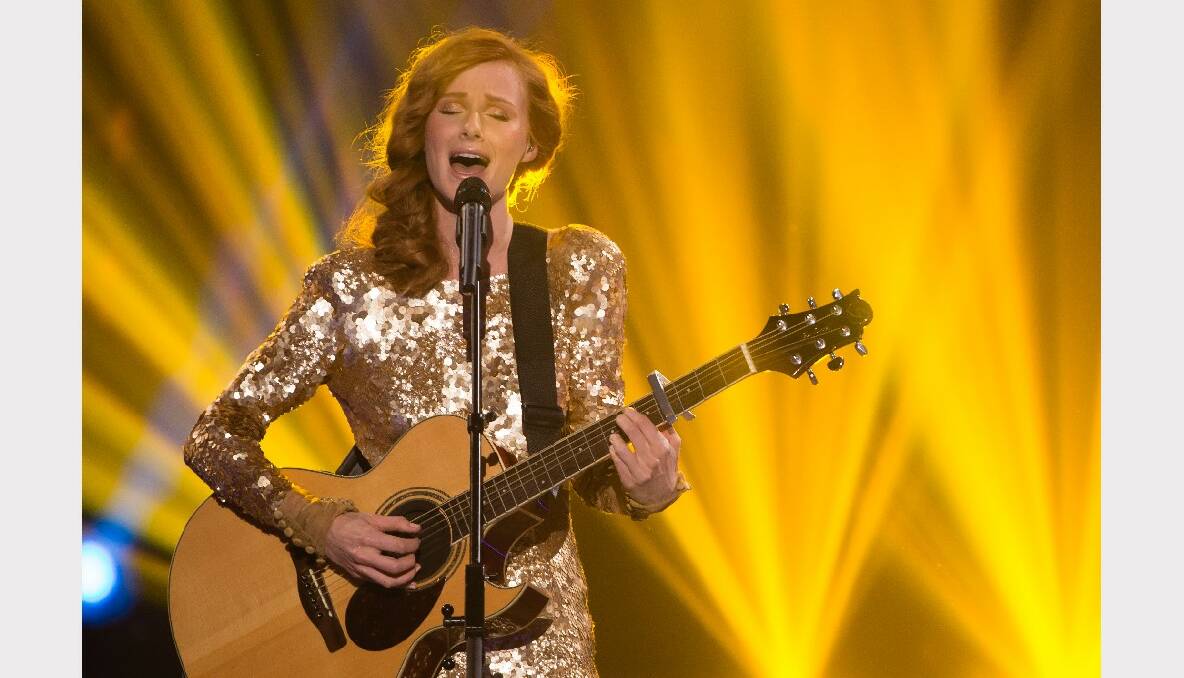 Celia Pavey sang her original song Candle In The Night in the semi final. Photo supplied by The WIN Network.