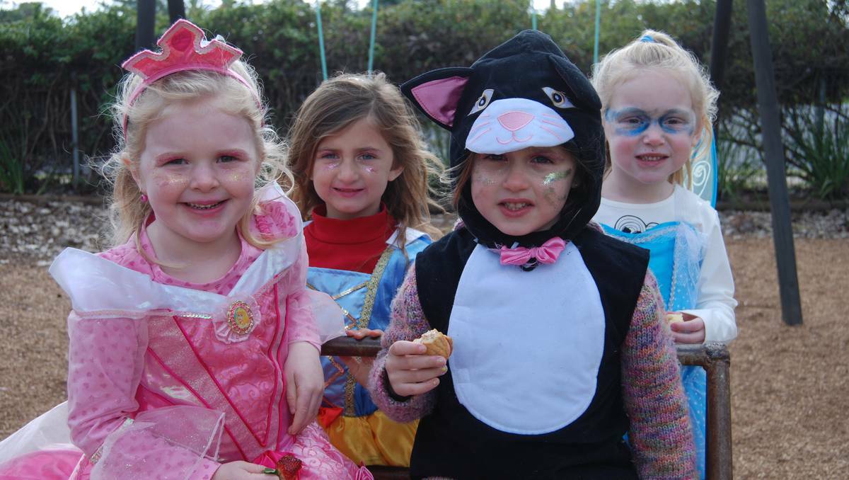 NARROMINE: Mia Cullen, Charlotte Hutchison, Addison Mackay and Bridget McDonnell dressed up for book week.