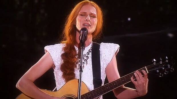 Celia sang a beautiful rendition of Joni Mitchell's Woodstock in the Showdowns. Photo supplied by The WIN Network.