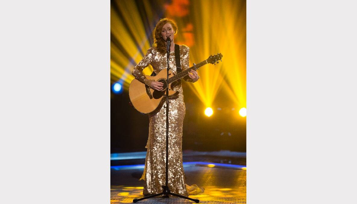Celia Pavey sang her original song Candle In The Night in the semi final. Photo supplied by The WIN Network.