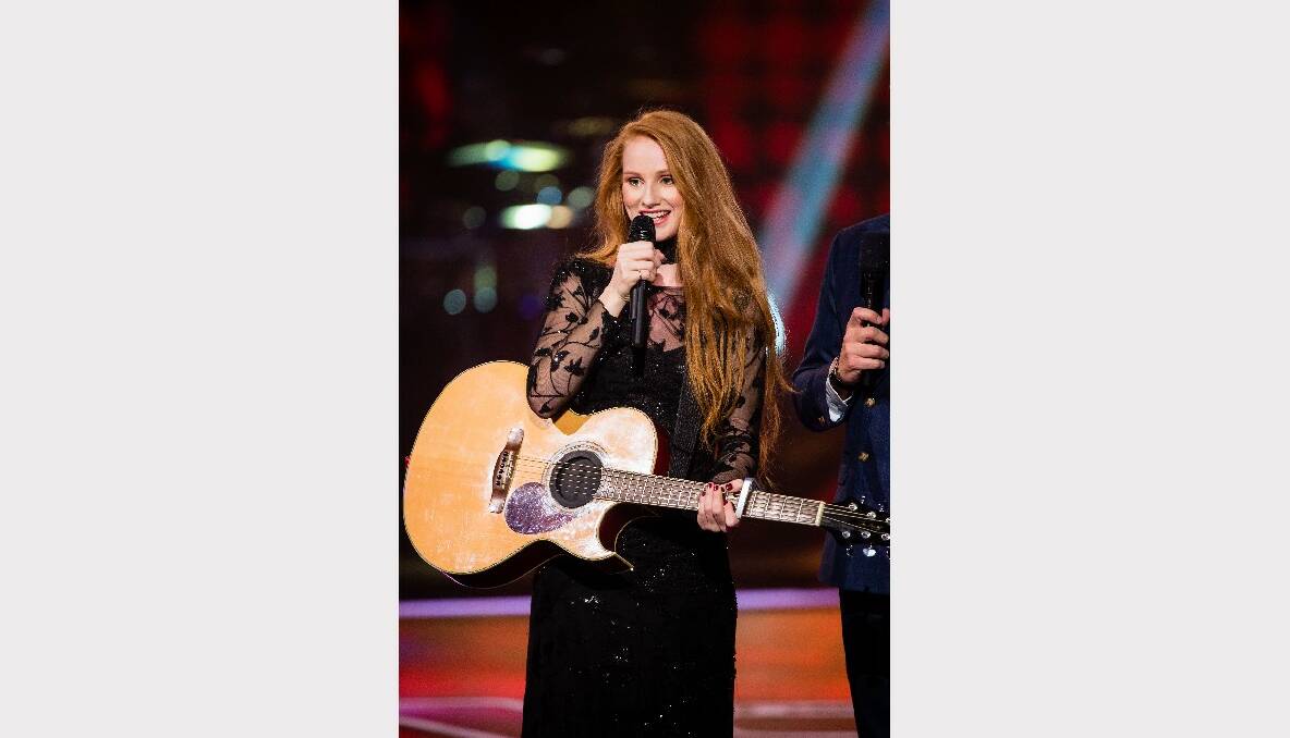 Celia Pavey in week one of the live finals. Photo supplied by The WIN Network.