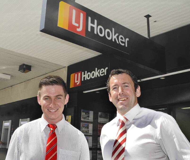 NEW TEAM: Zac Theobald, left, and David Chapman are the new team at LJ Hooker in Bathurst.021114cljhooker