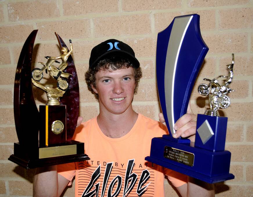 BIKE CLUB AWARDS NIGHT: Blake James (most improved senior open and senior open B Grade first place)