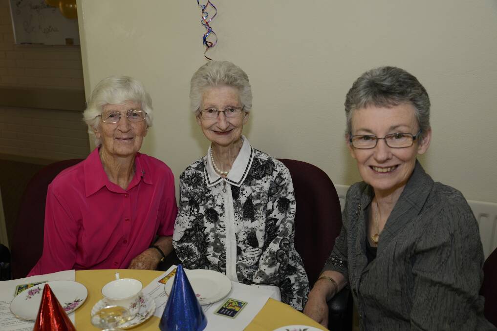 SISTER REGINA'S 100TH: Sister Clare, Eunice O'Donnell and Jan McGuire.