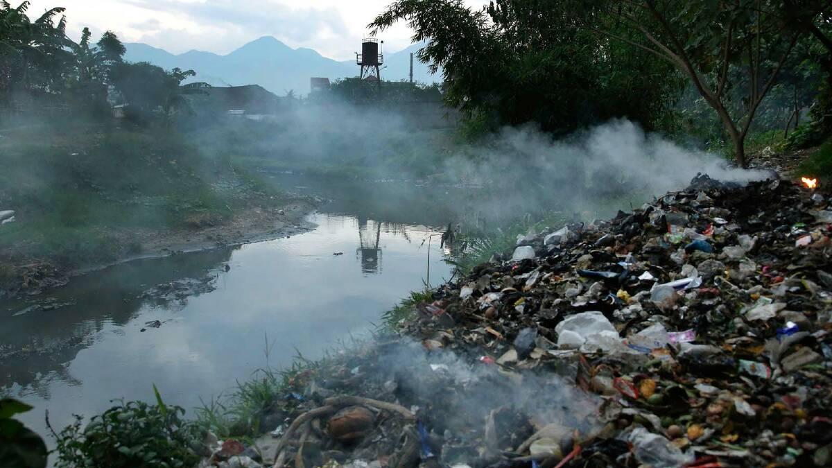 The Citarum River in West Java has been named one of the most polluted places in the world by the New York-based Blacksmith Institute. Picture: Getty Images